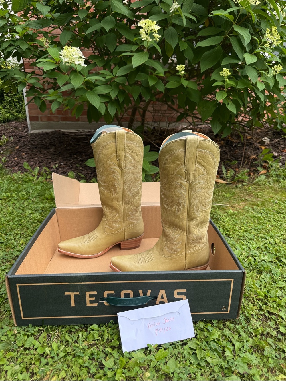 RARE Like New Tecovas Sage Green Women's Annie Cowgirl Boots
